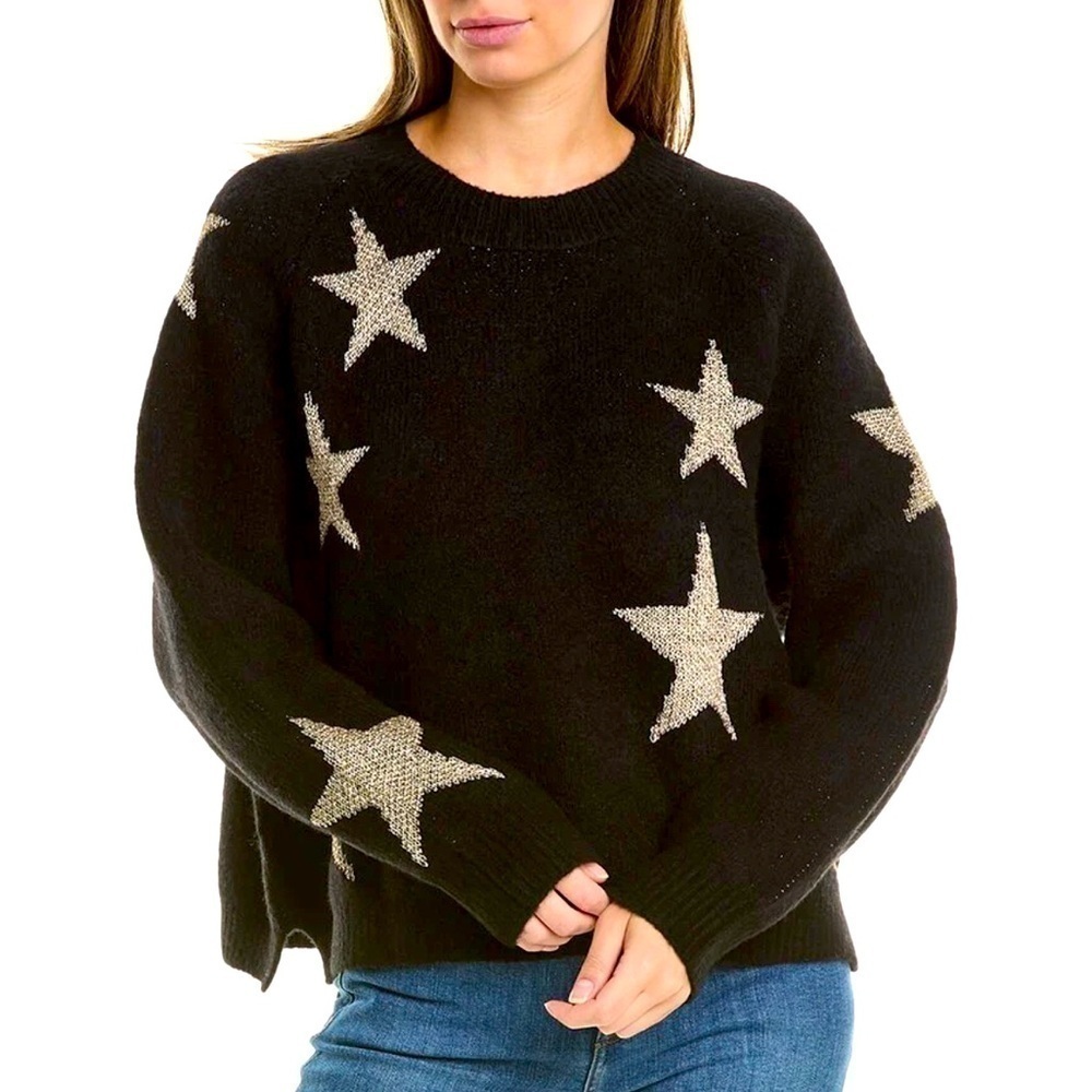 ALLSAINTS Star Wool & Alpaca-Blend Jumper sweater oversized XS fits to Small - Picture 1 of 9